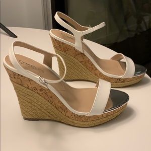 white wedge heels by Charles David